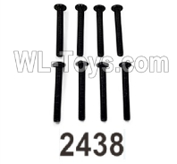 Wltoys 104020 Parts 104003.2438 Pan Head Hexagon Socket Screws 3X23TM D5.5 Group.